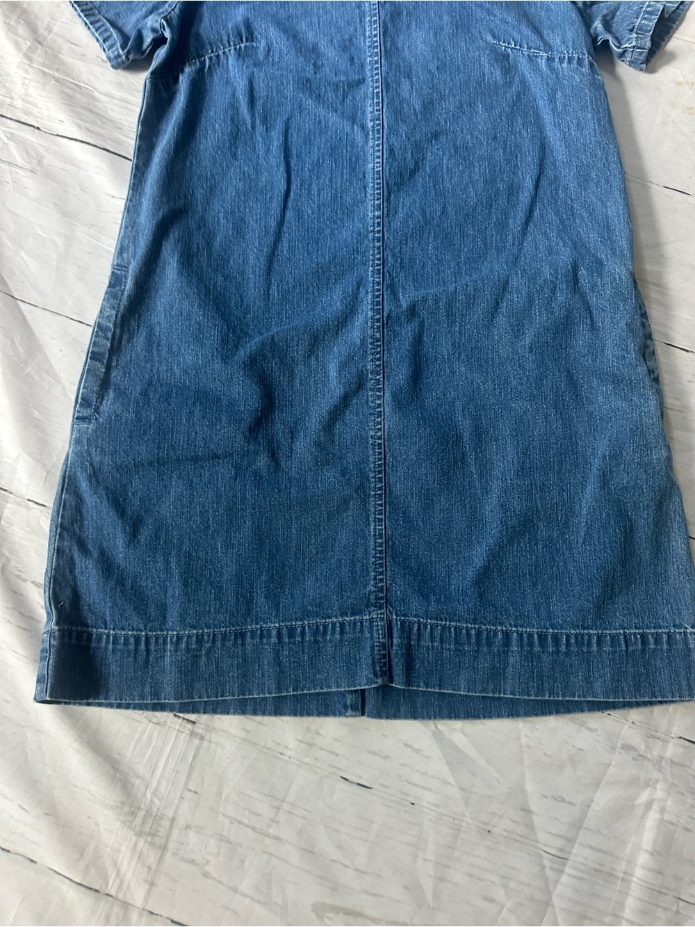 J. Crew Blue Denim Short Sleeve Shift Dress size 6 - Picture 11 of 13
